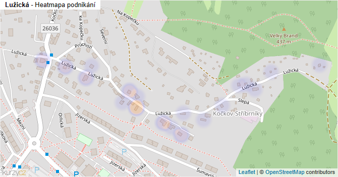Lužická - mapa podnikání