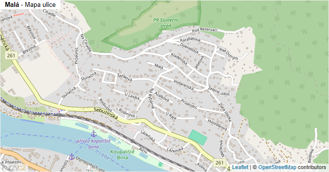 Malá - mapa ulice