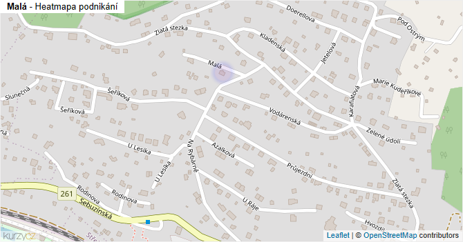 Malá - mapa podnikání