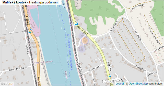 Malířský koutek - mapa podnikání