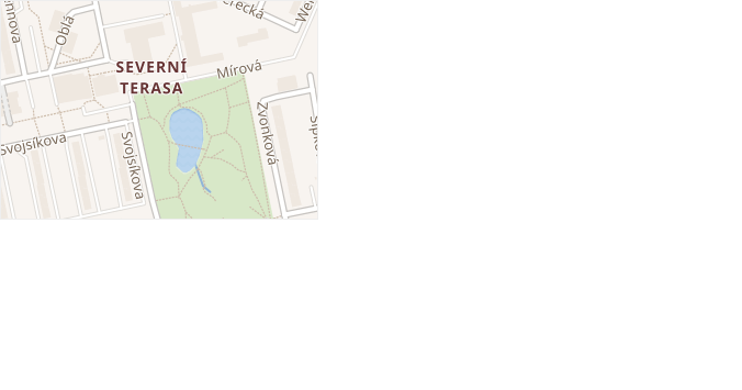 Mírová v obci Ústí nad Labem - mapa ulice