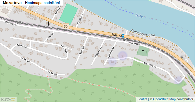 Mozartova - mapa podnikání