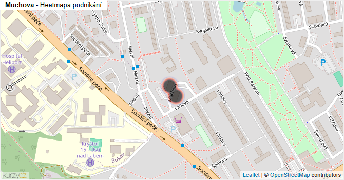 Muchova - mapa podnikání