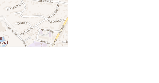 Na Drahách v obci Ústí nad Labem - mapa ulice