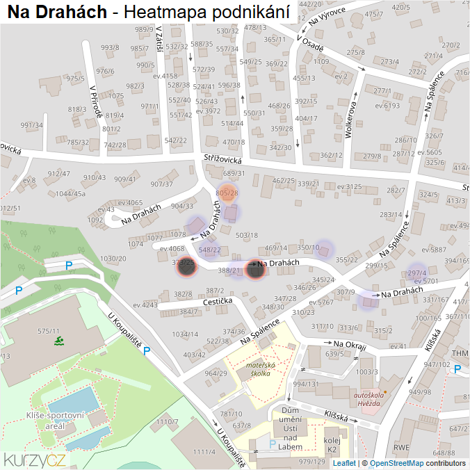 Mapa Na Drahách - Firmy v ulici.