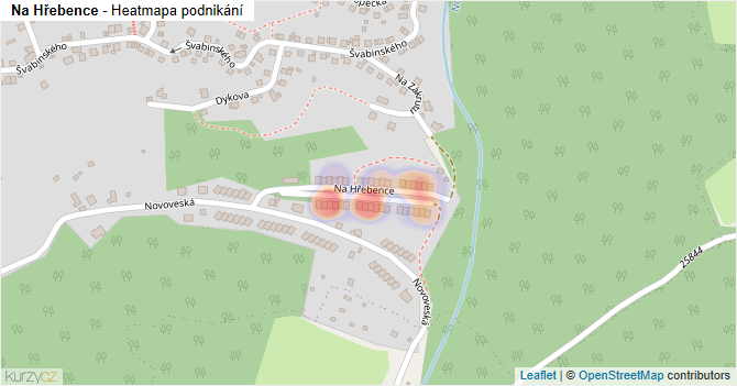 Na Hřebence - mapa podnikání