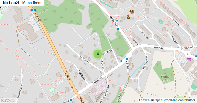 Na Louži - mapa firem