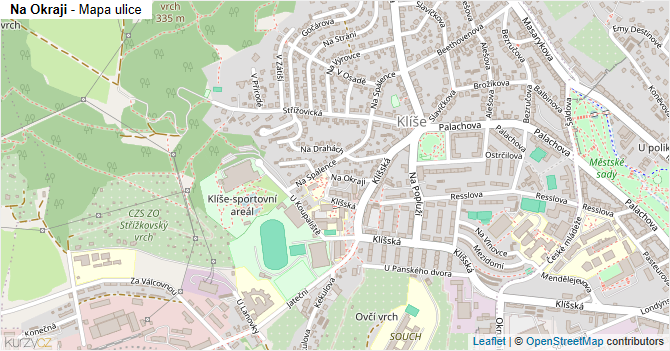 Na Okraji - mapa ulice