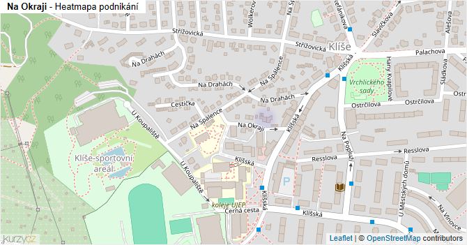 Na Okraji - mapa podnikání