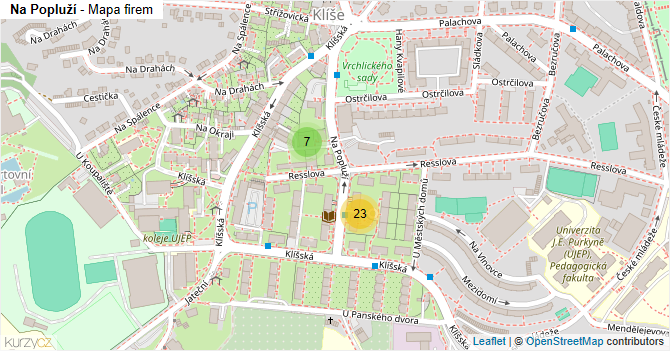 Na Popluží - mapa firem