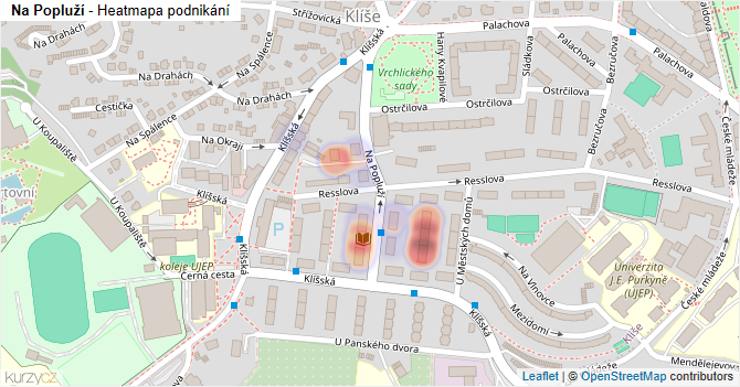 Na Popluží - mapa podnikání
