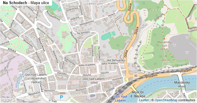 Na Schodech - mapa ulice