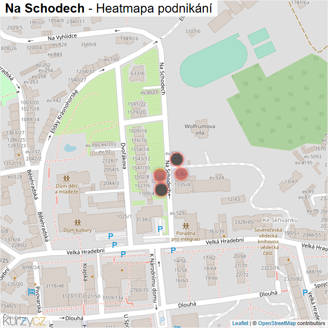Mapa Na Schodech - Firmy v ulici.