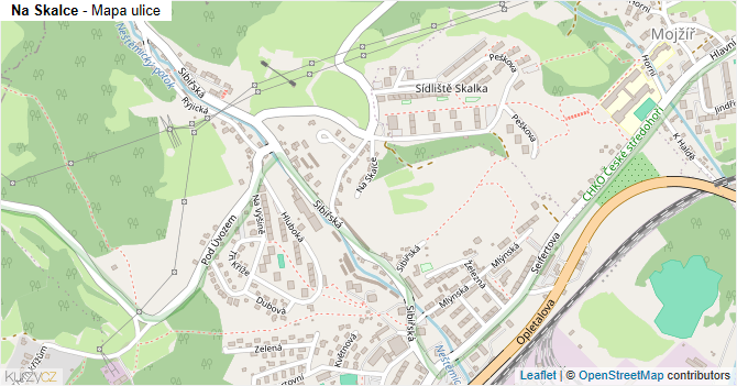 Na Skalce - mapa ulice