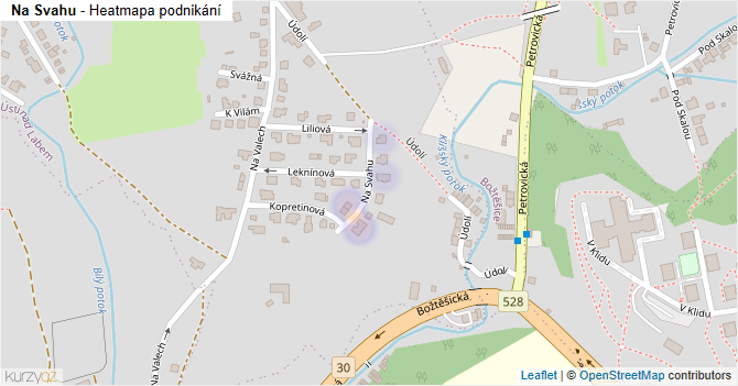 Na Svahu - mapa podnikání