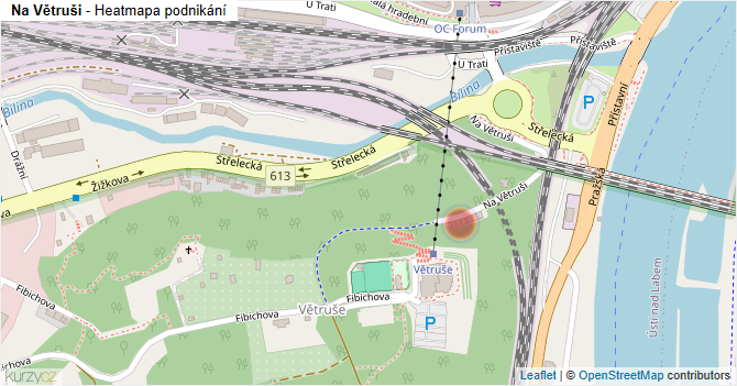 Na Větruši - mapa podnikání