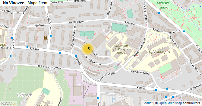 Na Vlnovce - mapa firem