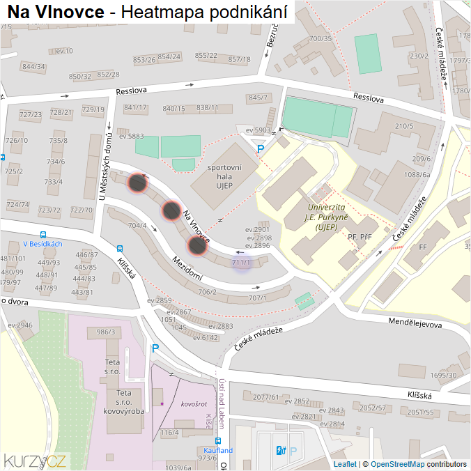 Mapa Na Vlnovce - Firmy v ulici.