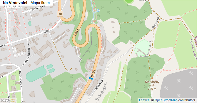 Na Vrstevnici - mapa firem