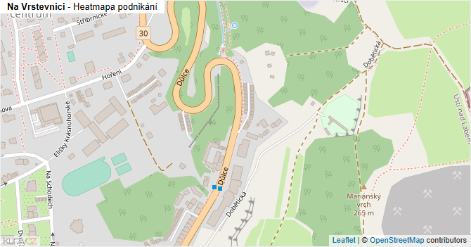 Na Vrstevnici - mapa podnikání
