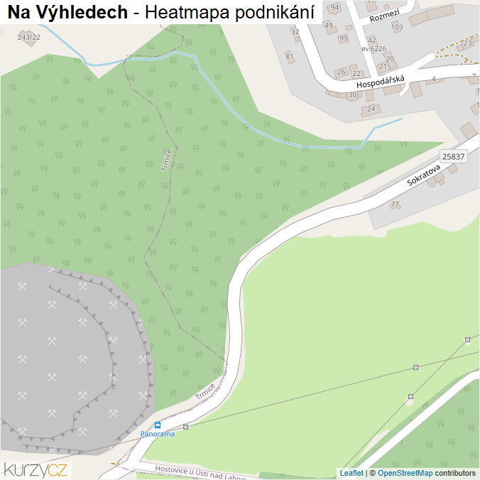 Mapa Na Výhledech - Firmy v ulici.