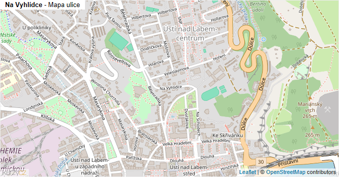Na Vyhlídce - mapa ulice