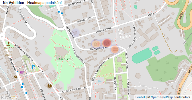 Na Vyhlídce - mapa podnikání