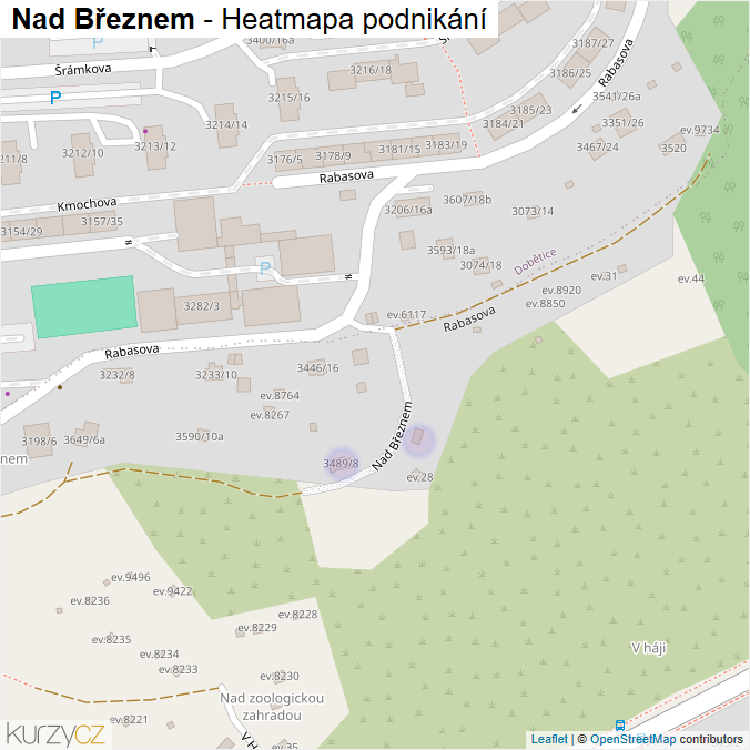 Mapa Nad Březnem - Firmy v ulici.