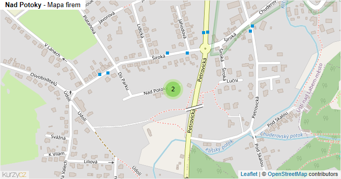 Nad Potoky - mapa firem