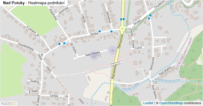 Nad Potoky - mapa podnikání