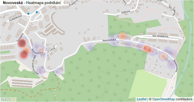 Novoveská - mapa podnikání