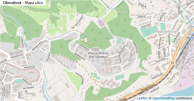 Obvodová - mapa ulice