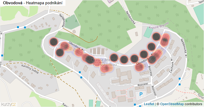 Obvodová - mapa podnikání