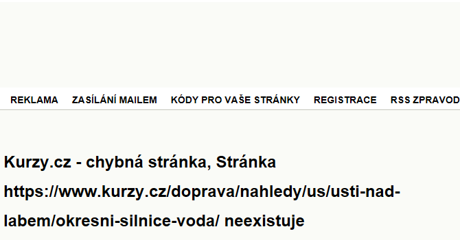 Okresní silnice - záplavové mapy stoleté vody