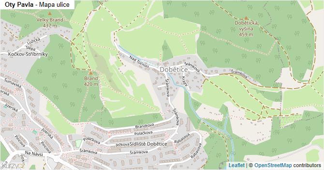 Oty Pavla - mapa ulice