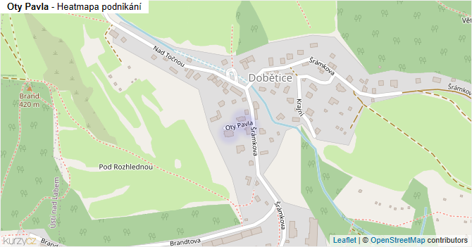 Oty Pavla - mapa podnikání