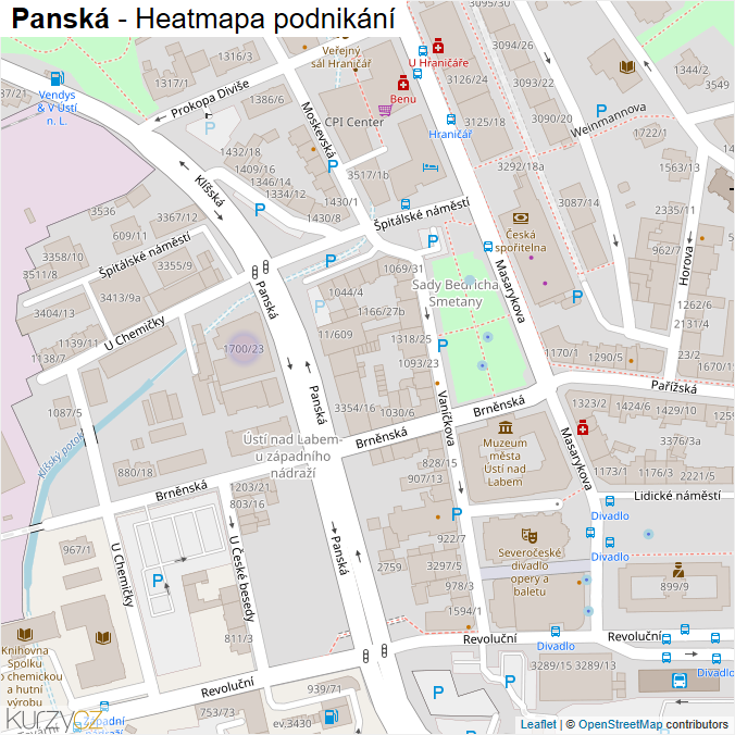 Mapa Panská - Firmy v ulici.