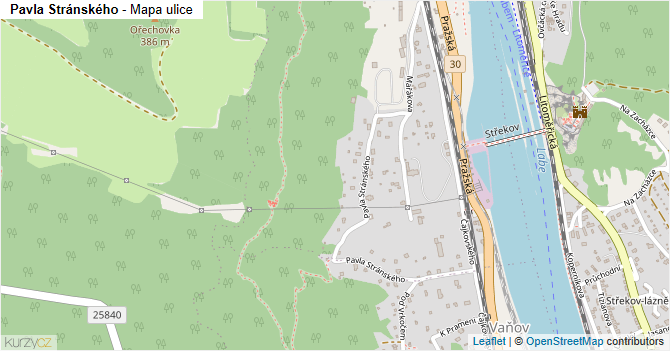 Pavla Stránského - mapa ulice