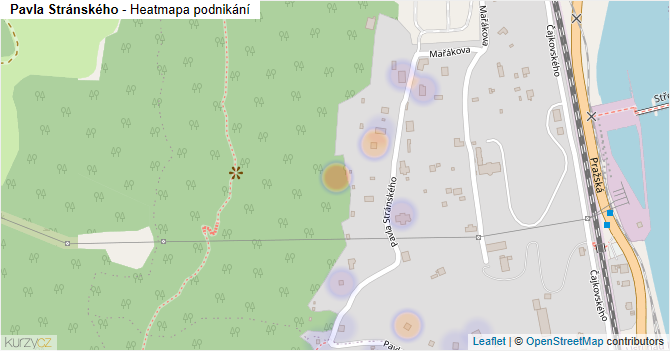 Pavla Stránského - mapa podnikání