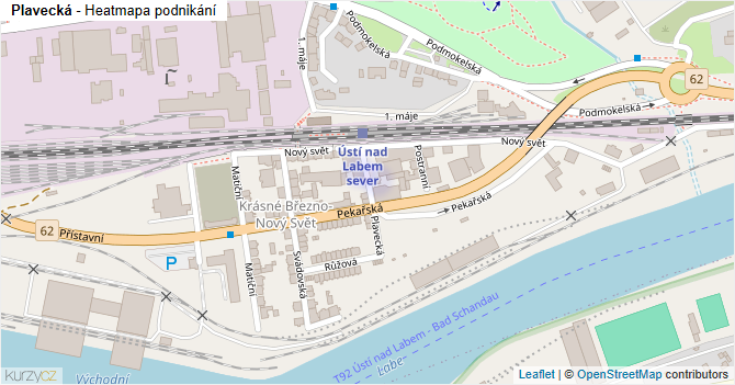 Plavecká - mapa podnikání