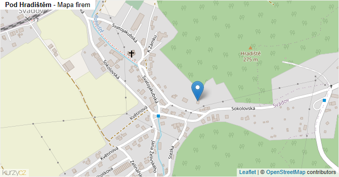 Pod Hradištěm - mapa firem