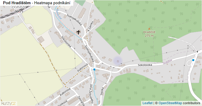 Pod Hradištěm - mapa podnikání