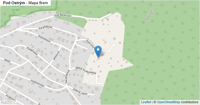 Pod Ostrým - mapa firem