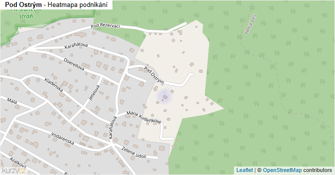 Pod Ostrým - mapa podnikání