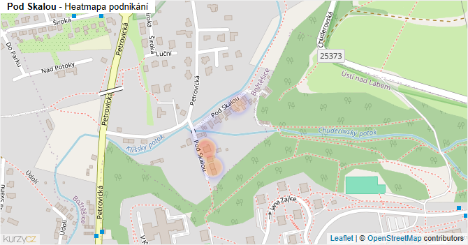 Pod Skalou - mapa podnikání