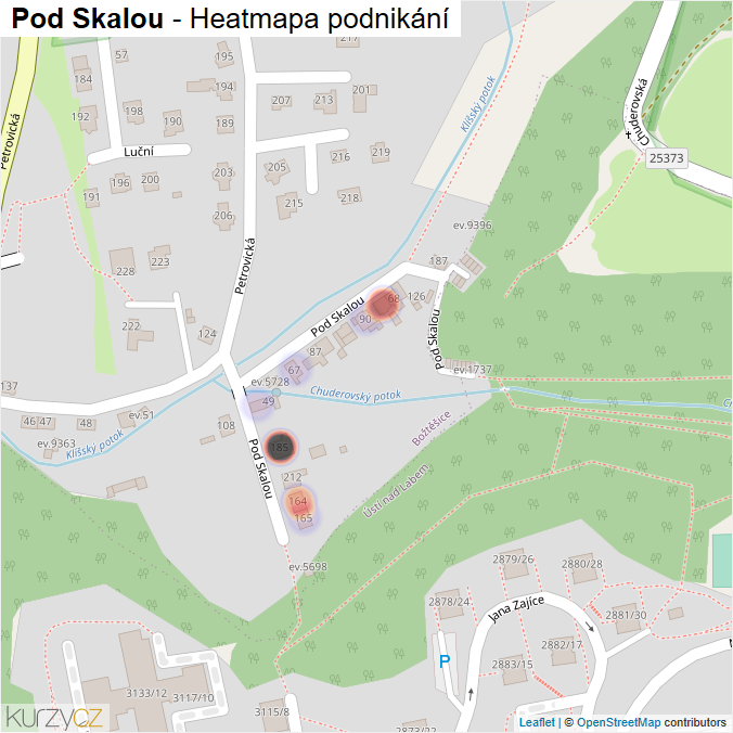 Mapa Pod Skalou - Firmy v ulici.