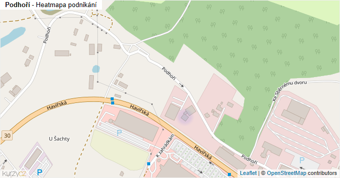 Podhoří - mapa podnikání