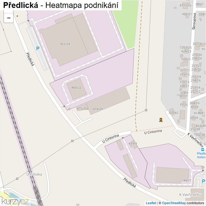Mapa Předlická - Firmy v ulici.