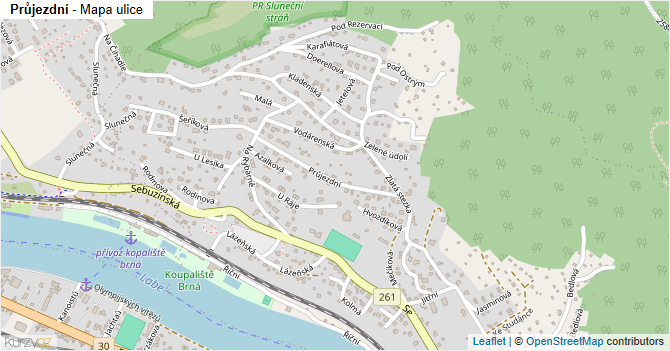 Průjezdní - mapa ulice