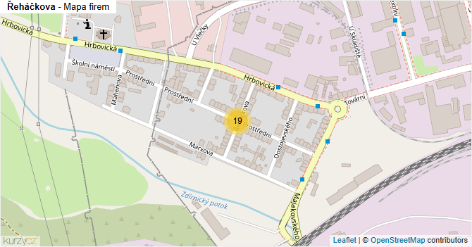 Řeháčkova - mapa firem